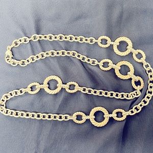 Judith Ripka Sterling Silver Diamonique Verona Circle Station 36” Necklace